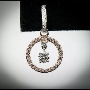 Certified 14K/18K White & Rose Gold Diamond Ear.